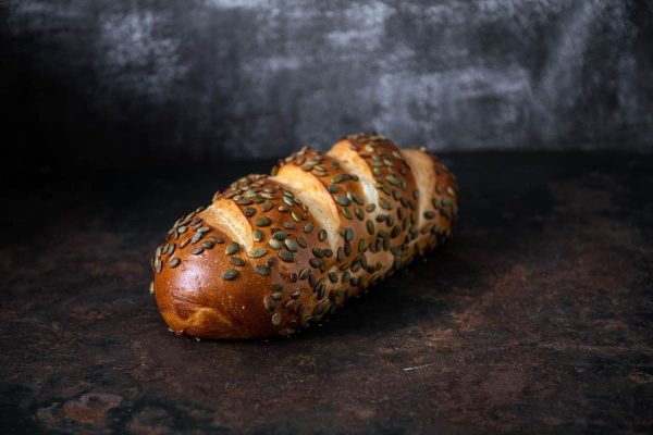 White vienna bread with seed topping