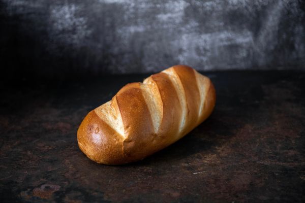 baked bread loaf from bread dough