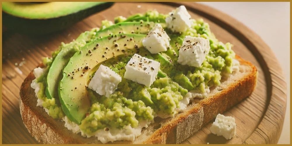 Avocado and feta on toast